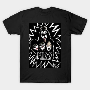 Kiss (band) the Starchild the Demon the Catman Spaceman T-Shirt